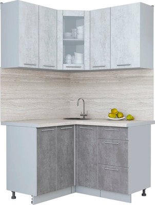 Кухонный гарнитур Интерлиния Мила Пластик 1.2x1.3 - фото