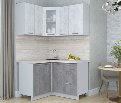 Кухонный гарнитур Интерлиния Мила Пластик 1.2x1.3