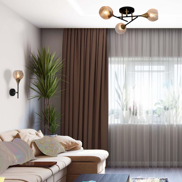 Люстра Элетех Лютик НПБ 01-3x60-191 Е27 / 1005405465