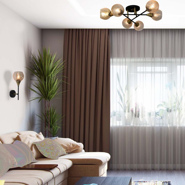 Люстра Элетех Лютик НПБ 01-6x60-129 Е27 / 1005405466