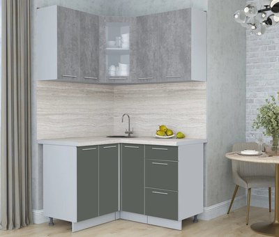 Кухонный гарнитур Интерлиния Мила Пластик 1.2x1.3