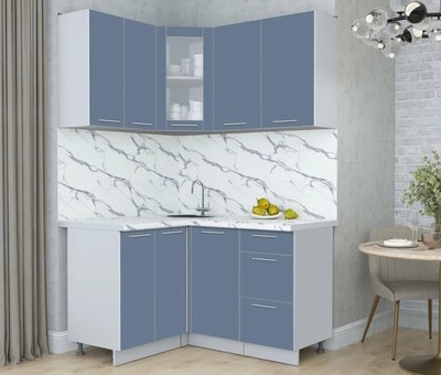 Кухонный гарнитур Интерлиния Мила Пластик 1.2x1.4