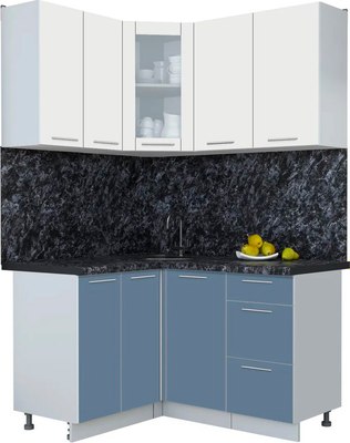 Кухонный гарнитур Интерлиния Мила Пластик 1.2x1.4 - фото