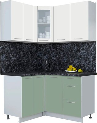 Кухонный гарнитур Интерлиния Мила Пластик 1.2x1.4 - фото