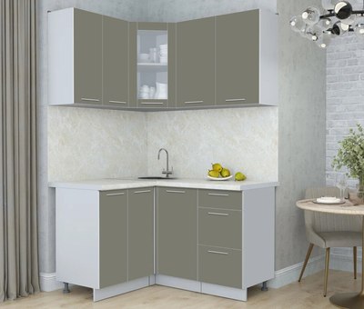 Кухонный гарнитур Интерлиния Мила Пластик 1.2x1.4