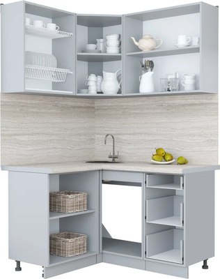 Кухонный гарнитур Интерлиния Мила Пластик 1.2x1.4