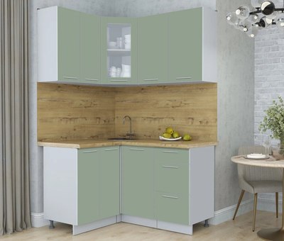 Кухонный гарнитур Интерлиния Мила Пластик 1.2x1.4