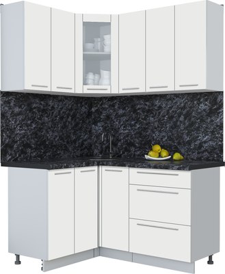 Кухонный гарнитур Интерлиния Мила Пластик 1.2x1.5 - фото