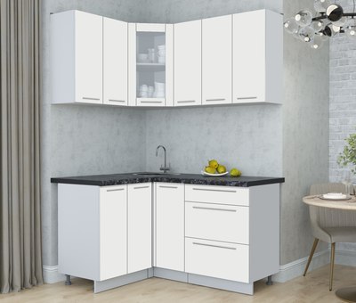 Кухонный гарнитур Интерлиния Мила Пластик 1.2x1.5