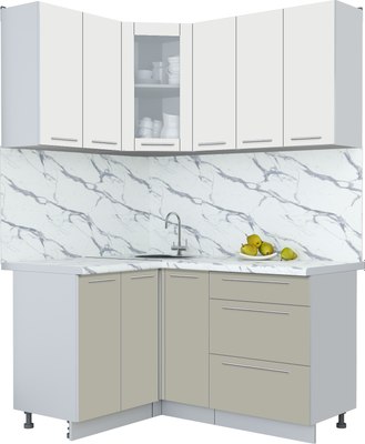 Кухонный гарнитур Интерлиния Мила Пластик 1.2x1.5 - фото