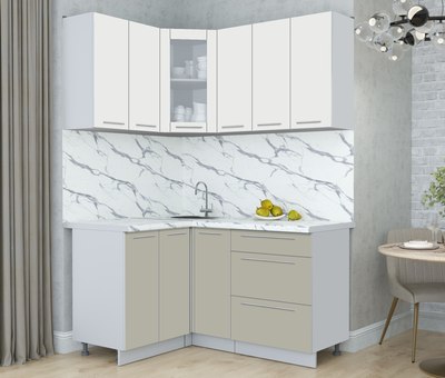 Кухонный гарнитур Интерлиния Мила Пластик 1.2x1.5