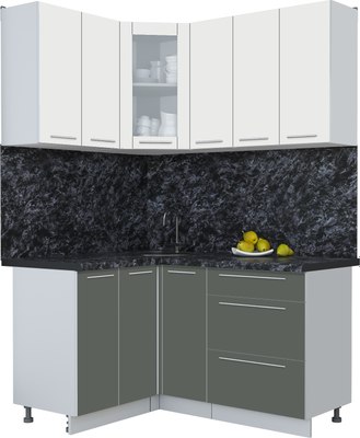 Кухонный гарнитур Интерлиния Мила Пластик 1.2x1.5 - фото