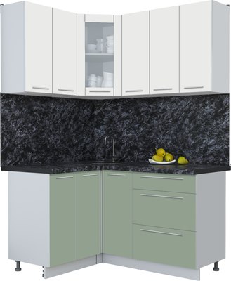 Кухонный гарнитур Интерлиния Мила Пластик 1.2x1.5 - фото