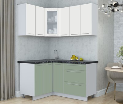 Кухонный гарнитур Интерлиния Мила Пластик 1.2x1.5