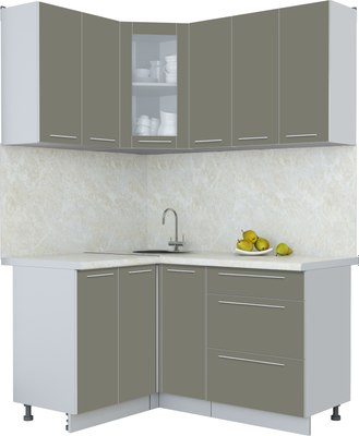 Кухонный гарнитур Интерлиния Мила Пластик 1.2x1.5 - фото