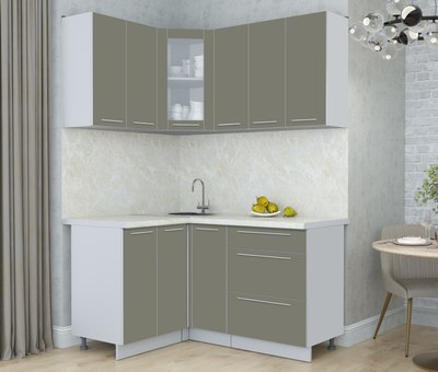 Кухонный гарнитур Интерлиния Мила Пластик 1.2x1.5