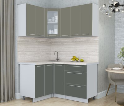 Кухонный гарнитур Интерлиния Мила Пластик 1.2x1.5