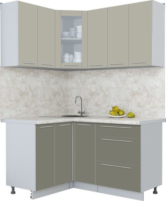 Кухонный гарнитур Интерлиния Мила Пластик 1.2x1.5 - фото