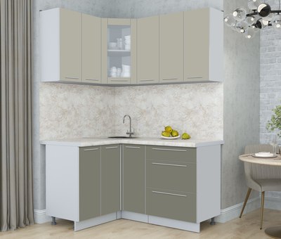 Кухонный гарнитур Интерлиния Мила Пластик 1.2x1.5