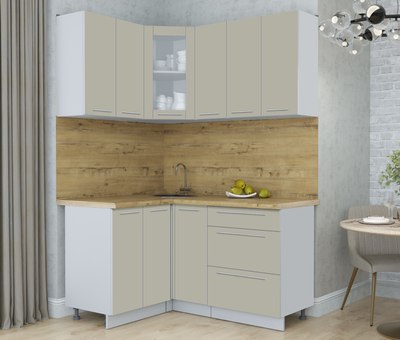 Кухонный гарнитур Интерлиния Мила Пластик 1.2x1.5