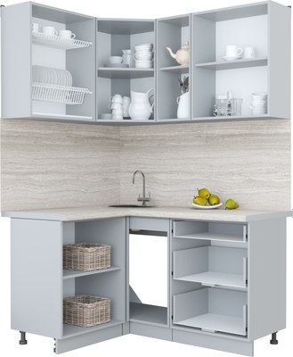 Кухонный гарнитур Интерлиния Мила Пластик 1.2x1.5