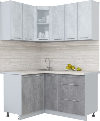 Кухонный гарнитур Интерлиния Мила Пластик 1.2x1.5 - фото