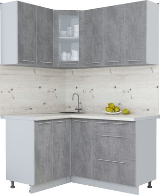 Кухонный гарнитур Интерлиния Мила Пластик 1.2x1.5 - фото