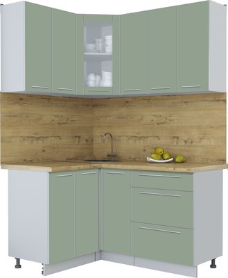 Кухонный гарнитур Интерлиния Мила Пластик 1.2x1.5 - фото