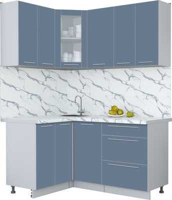 Кухонный гарнитур Интерлиния Мила Пластик 1.2x1.6 - фото