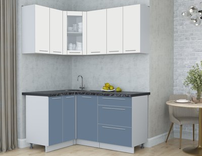 Кухонный гарнитур Интерлиния Мила Пластик 1.2x1.6