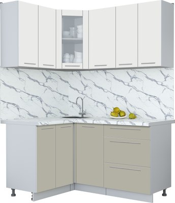 Кухонный гарнитур Интерлиния Мила Пластик 1.2x1.6 - фото