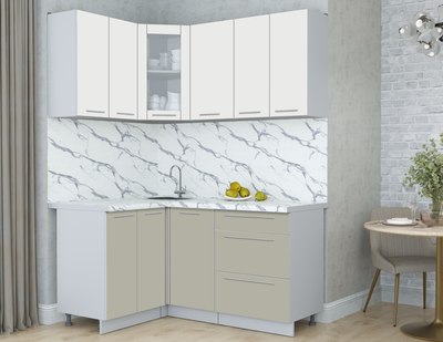 Кухонный гарнитур Интерлиния Мила Пластик 1.2x1.6