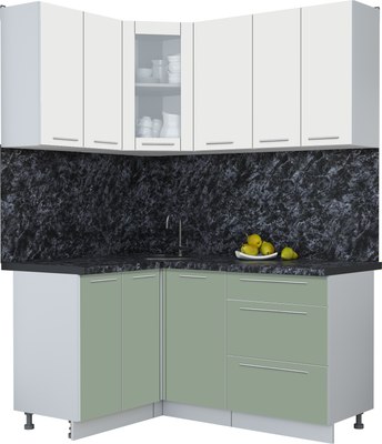 Кухонный гарнитур Интерлиния Мила Пластик 1.2x1.6 - фото