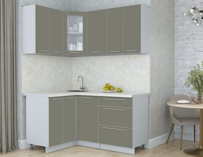 Кухонный гарнитур Интерлиния Мила Пластик 1.2x1.6