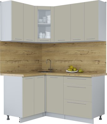 Кухонный гарнитур Интерлиния Мила Пластик 1.2x1.6 - фото