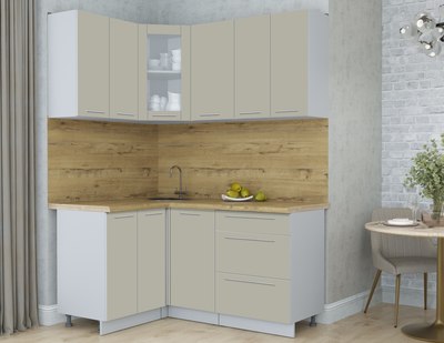 Кухонный гарнитур Интерлиния Мила Пластик 1.2x1.6