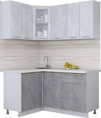 Кухонный гарнитур Интерлиния Мила Пластик 1.2x1.6 - фото