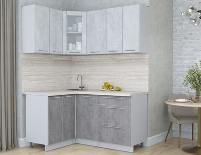 Кухонный гарнитур Интерлиния Мила Пластик 1.2x1.6