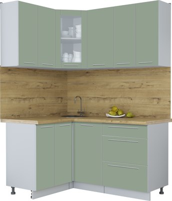 Кухонный гарнитур Интерлиния Мила Пластик 1.2x1.6 - фото