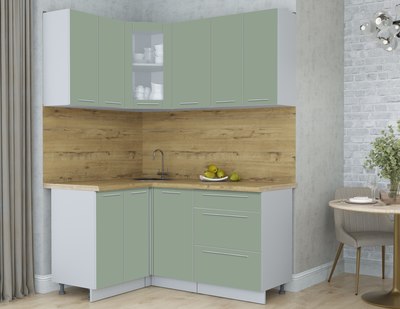 Кухонный гарнитур Интерлиния Мила Пластик 1.2x1.6