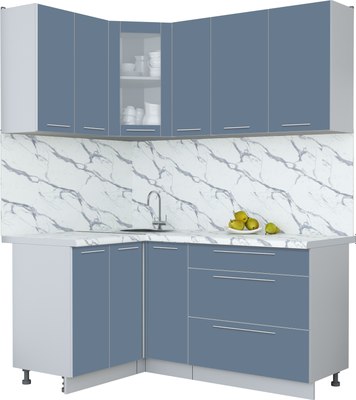 Кухонный гарнитур Интерлиния Мила Пластик 1.2x1.7 - фото