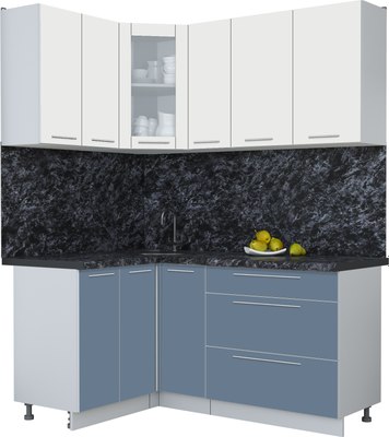 Кухонный гарнитур Интерлиния Мила Пластик 1.2x1.7 - фото