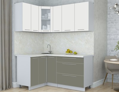 Кухонный гарнитур Интерлиния Мила Пластик 1.2x1.7