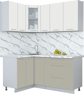 Кухонный гарнитур Интерлиния Мила Пластик 1.2x1.7 - фото