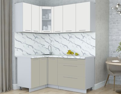 Кухонный гарнитур Интерлиния Мила Пластик 1.2x1.7