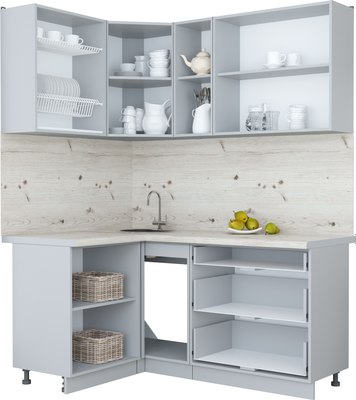 Кухонный гарнитур Интерлиния Мила Пластик 1.2x1.7