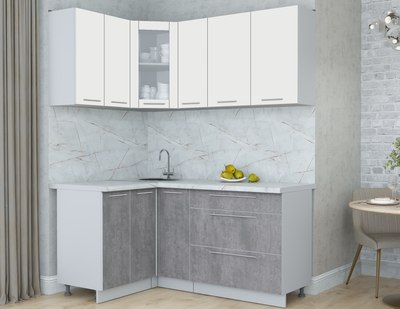 Кухонный гарнитур Интерлиния Мила Пластик 1.2x1.7