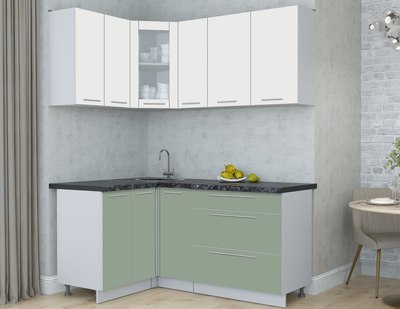 Кухонный гарнитур Интерлиния Мила Пластик 1.2x1.7