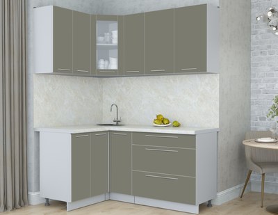 Кухонный гарнитур Интерлиния Мила Пластик 1.2x1.7