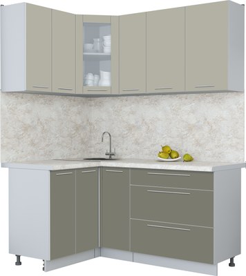 Кухонный гарнитур Интерлиния Мила Пластик 1.2x1.7 - фото
